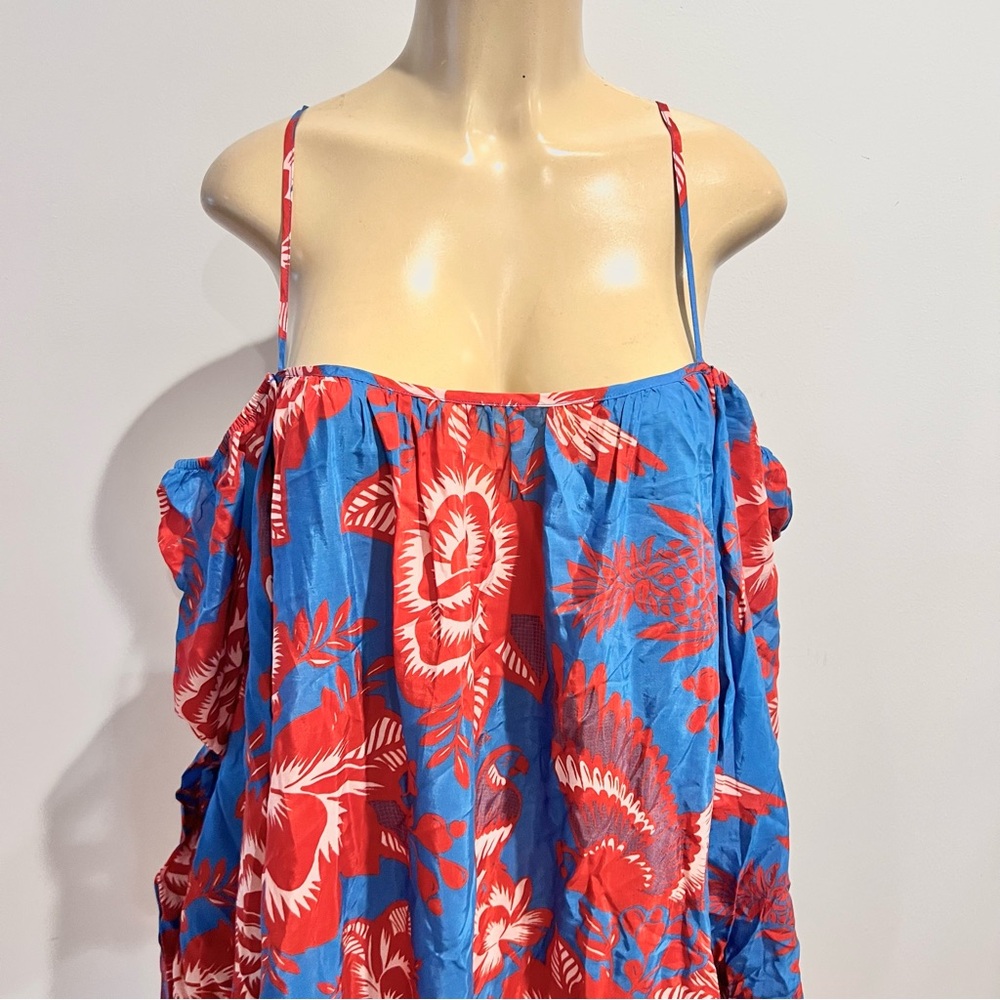 FARM Rio Blue & Red Floral Maxi Dress - Picture 2 of 9